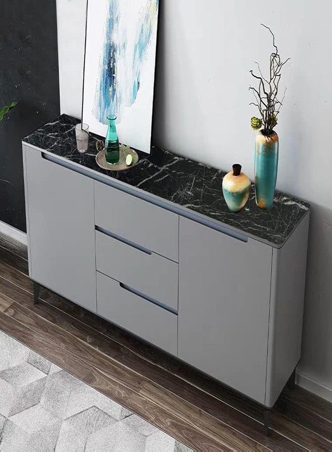 TEKCOOL ملصقات جدارية من TEKCOOL، ورق جدران فينيل رخامي، ورق جدران مقاوم للماء، سهل التركيب والإزالة، مناسب للمنزل والمطبخ وأسطح العمل والخزائن والأثاث، ملصقات مطبخ مقاومة للزيوت (أسود - قطعة واحدة) - Image 3